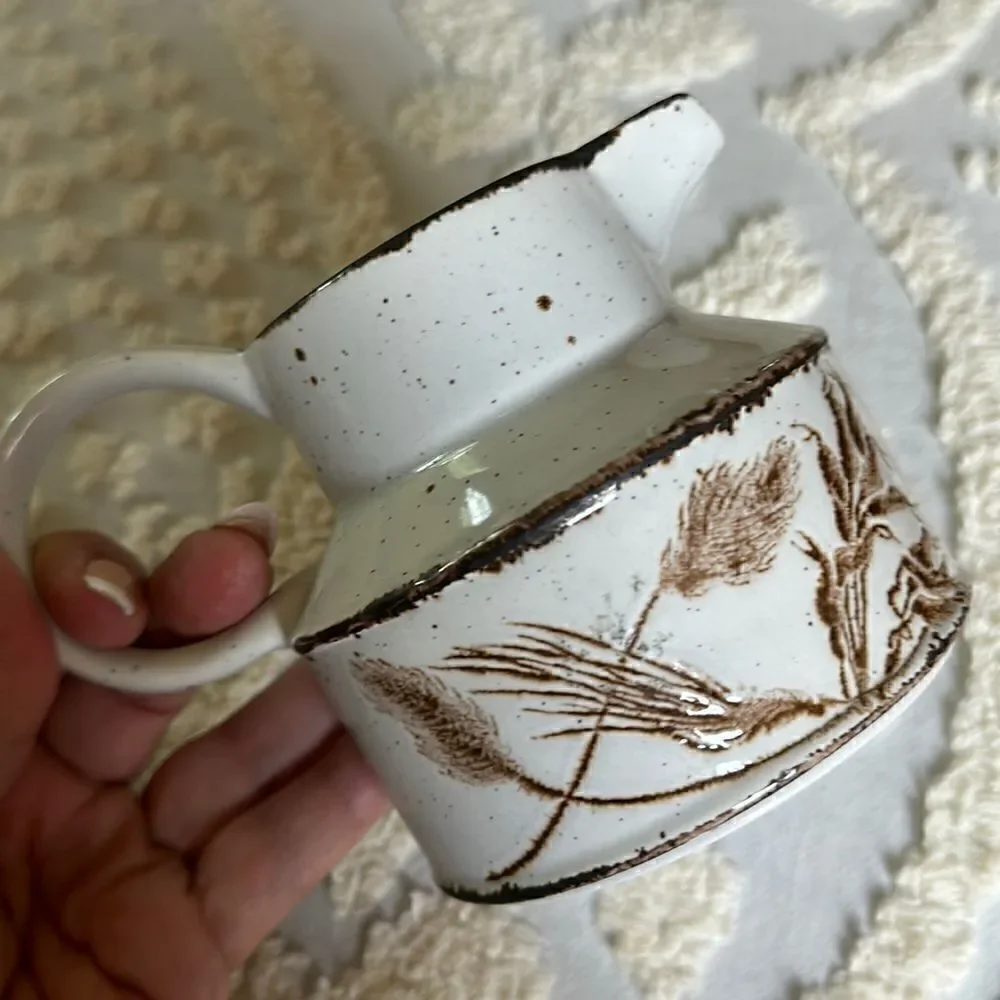 Pottery Creamer Small Pitcher Grain England English